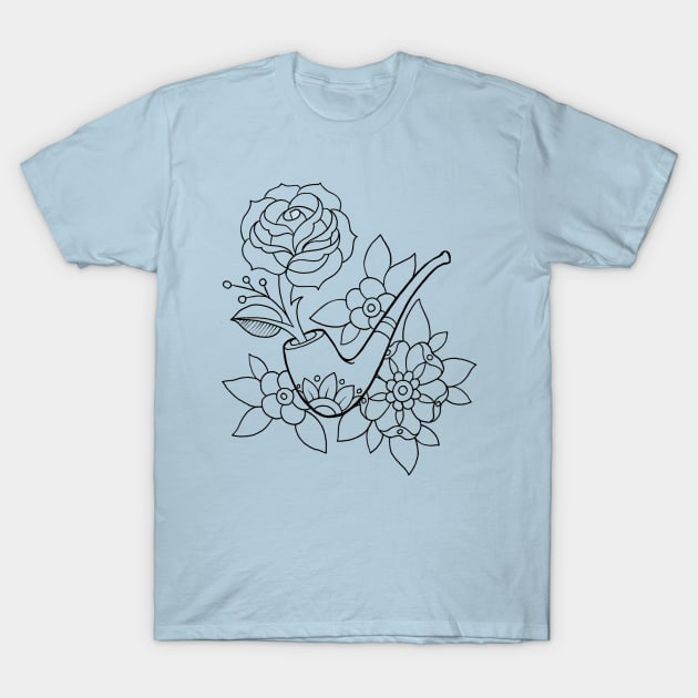 Rose Pipe T-Shirt by APOCALYPTIK